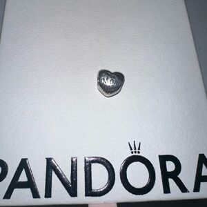 Pandora 925 Sterling Silver ALE Bead Charm Mothers Heart